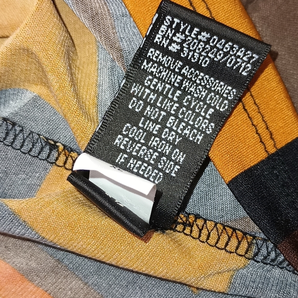 AB Studio Multicolor Geometric Cowl Neck Blouse XL - Picture 5 of 5